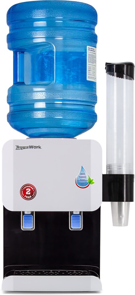 Aqua Work Кулер для воды Водораздатчик Aqua Work 105-TWR бело-черный без охлаждения